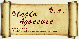 Vlajko Agočević vizit kartica